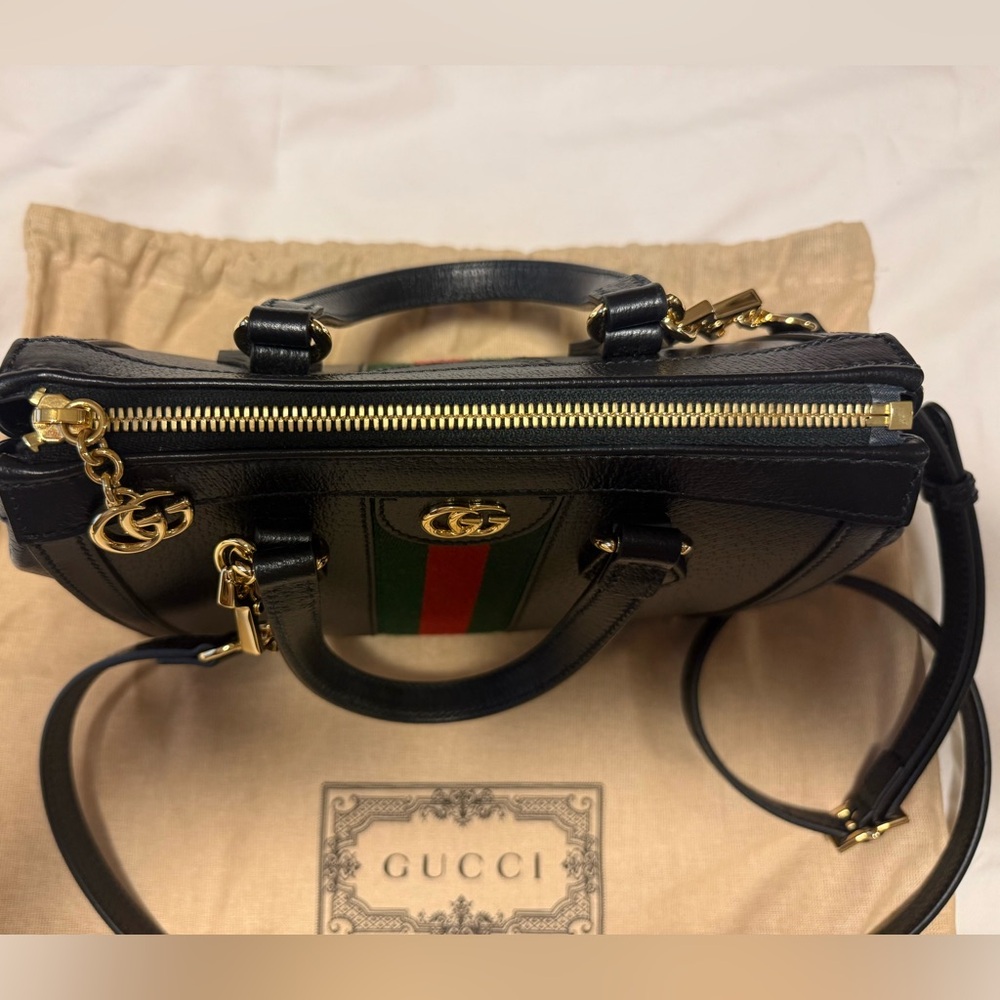 Genuine Gucci Black Ophidia Tote Handbag - Picture 15 of 16